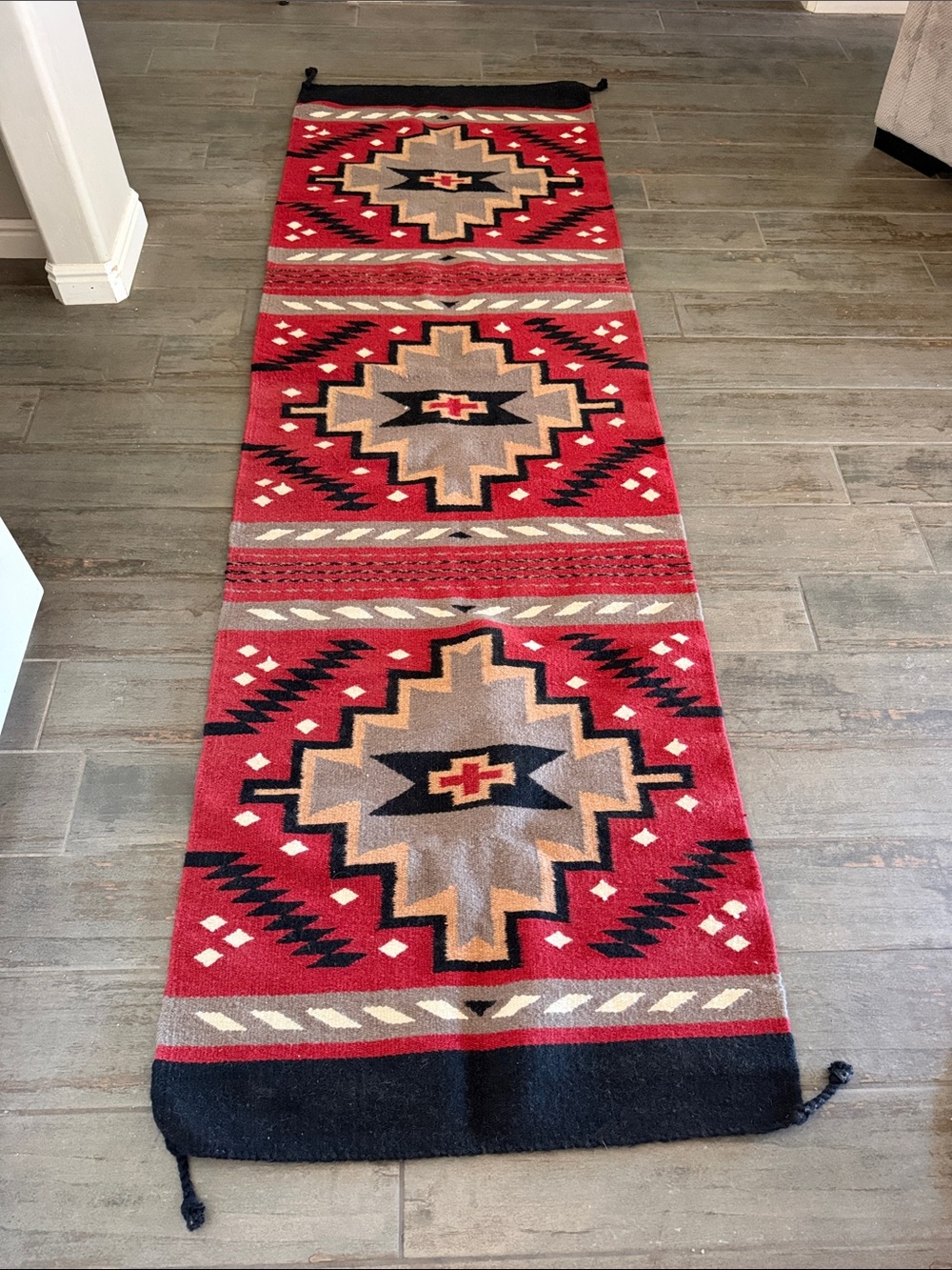 90% wool Saddle Blanket Co floor runner